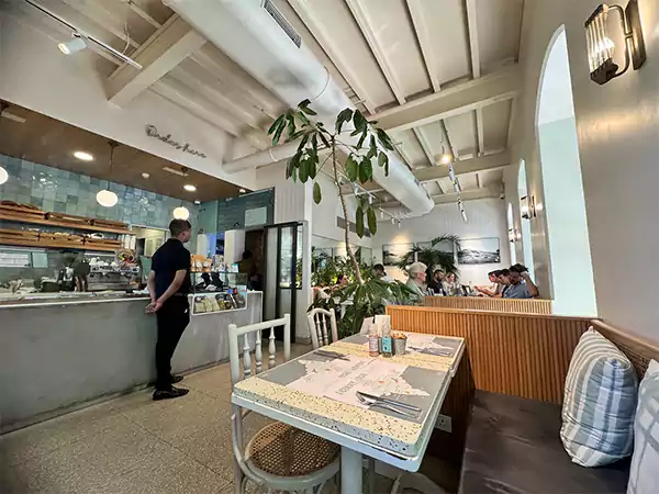 Interior view of Kitchen Garden healthy restaurant in Mumbai