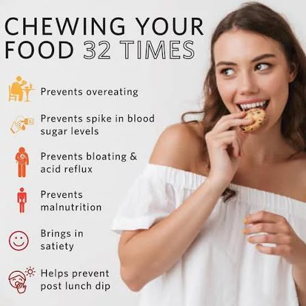 Benefits of chewing food 32 times