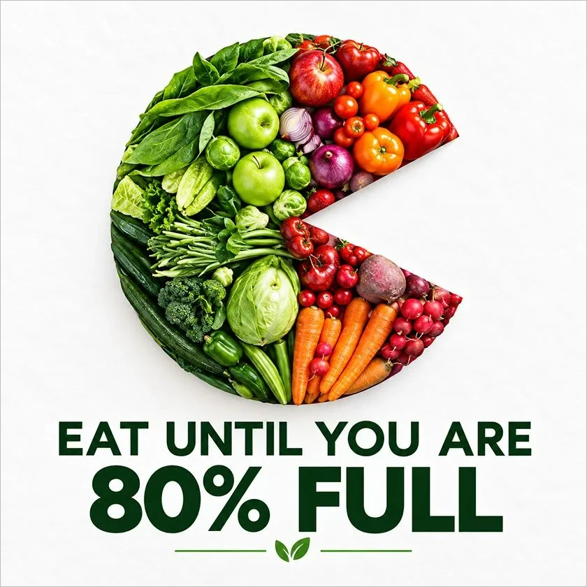 Eat until you’re 80% full