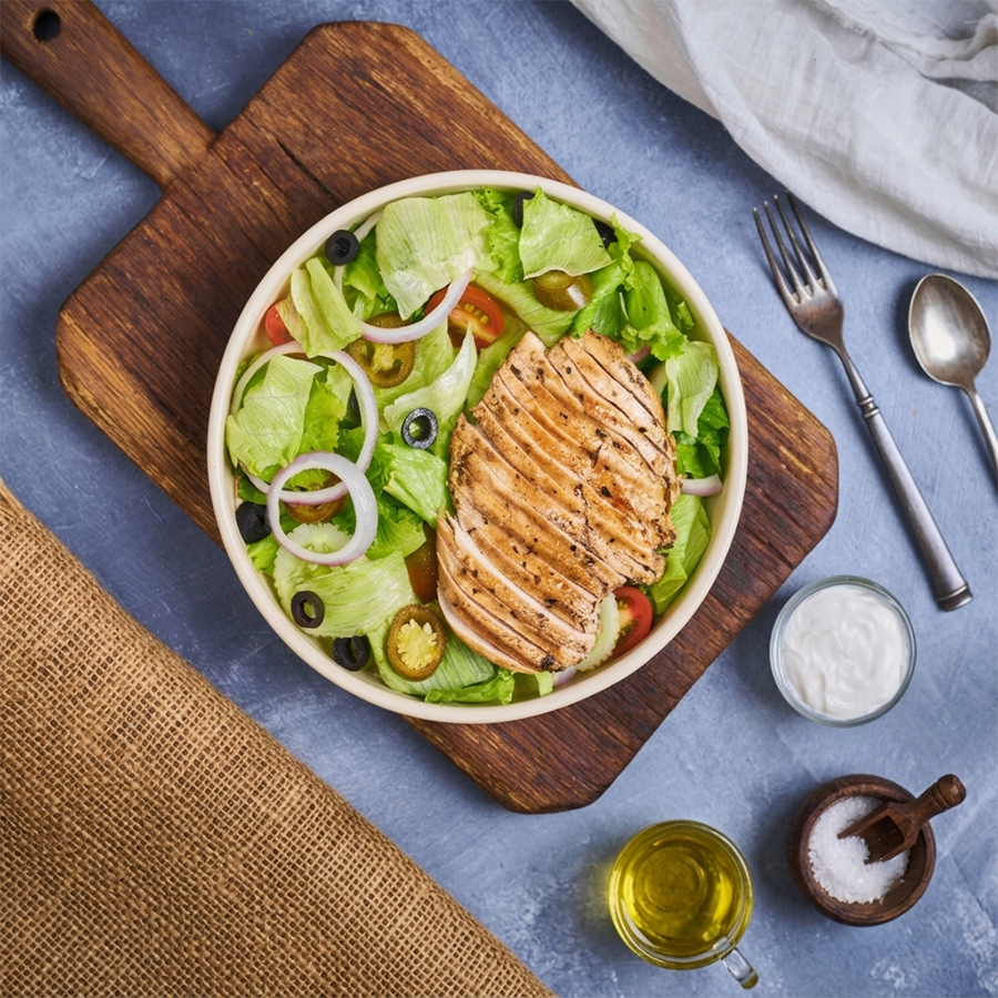 Smoked Chicken Breast Salad Bowl