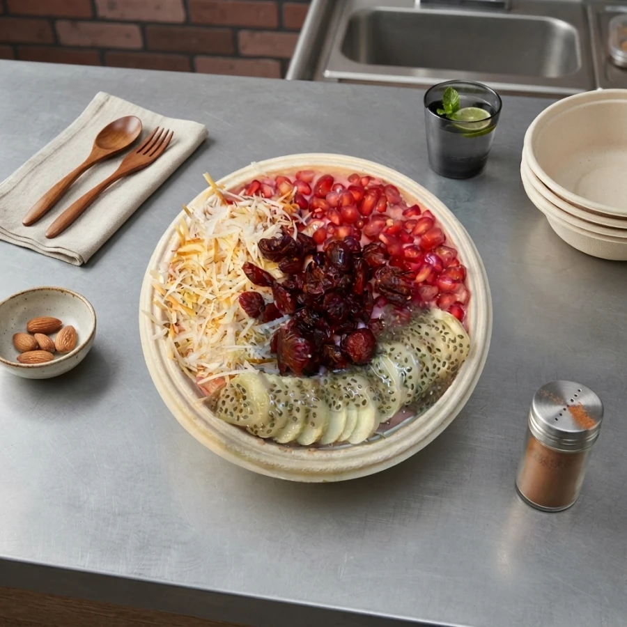 The famous Cranberry, Coconut, Pomegranate, Basil, Dragonfruit Bowl