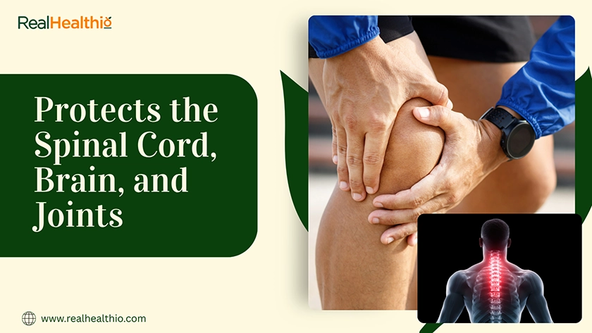 Seventh benefit of drinking water is it Protects the Spinal Cord, Brain, and Joints