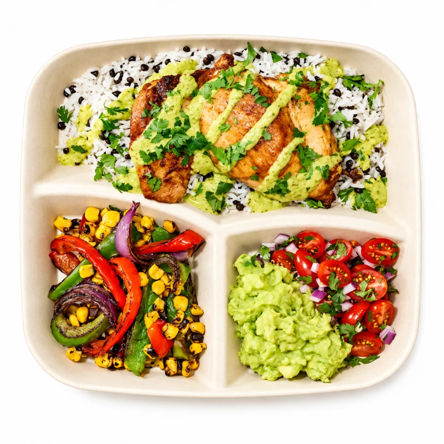 Chicken fajita market plate