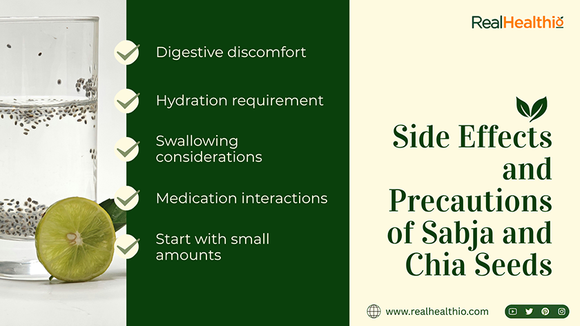 Side Effects and Precautions of Sabja and Chia Seeds