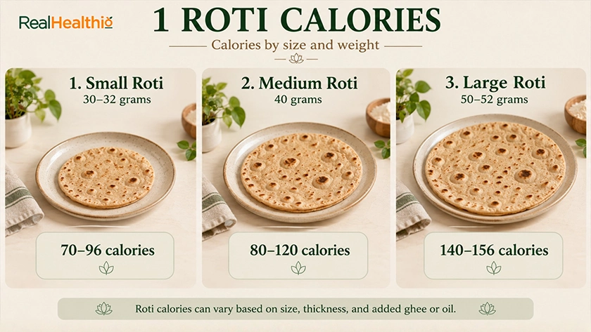 1 roti calories